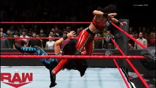 WWE 2K20 RAW BRIE BELLA (WITH NIKKI) VS TAMINA (WITH NATALYA)