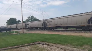 NS 51R NB Grain Train with an AC44C6M leader and an awesome horn show!