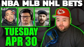 Live Bets With Kyle Kirms NBA MLB NHL Picks Tuesday April 30