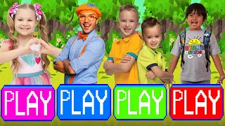 Vlad and Niki Run vs Tag with Ryan's World vs Love Diana Pet Dash vs Blippi Wonders Run - Gameplay