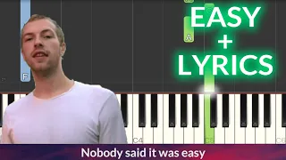 Coldplay - The Scientist EASY Piano Tutorial + Lyrics
