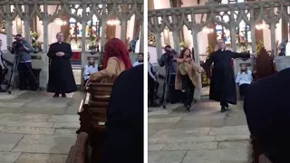 Reverend Richard Coles Dancing During Church Service