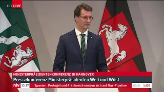 LIVE: Statement von Stephan Weil und Hendrik Wüst zur Ministerpräsidentenkonferenz