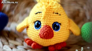 Амигуруми: схема Цыплёночек. Игрушки вязаные крючком - Free crochet patterns.