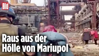 Zivilisten evakuiert: Flucht aus dem Asow-Stahlwerk in Mariupol | Ukraine-Krieg