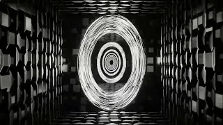 Black and White Sci Fi Portal Tunnel Background VJ Loop in HD