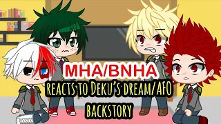 BNHA/MHA reacts to Deku’s dream / AFO backstory || Gacha Club