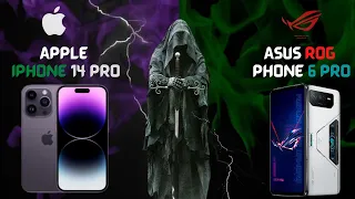 Apple IPhone 14 Pro vs Asus ROG Phone 6 Pro  #shortsyoutube #shorts  #tech  #rog #apple