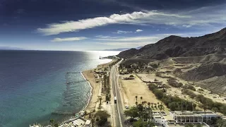 Eilat. Red Sea. Israel. Drone view DJI Phantom 4