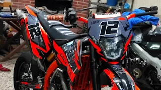 KTM EXC 530 R 50% finish supermoto build