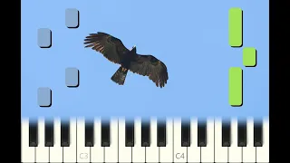 piano tutorial "L' AIGLE NOIR" Barbara, 1970, avec partition gratuite (pdf)