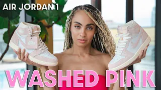 I ABSOLUTELY LOVE THESE JORDAN 1s! WASHED PINK On Foot Review and How to Style (Outfits, GRWM)