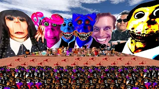 JERMA, PSY ROSALIA AND OBUNGA HUGGY WUGGY FNAF BIG BOSS VS Too Much Ultimate Nextbots p2 Garry's Mod