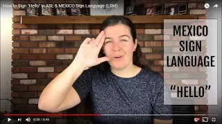 How to Sign "Hello" in ASL & MEXICO Sign Language (LSM)