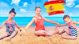 👧 MARA, TEO și BRI la 🌊 MARE în BARCELONA 💢 SPANIA 🇪🇸 un SEJUR din VACANȚĂ