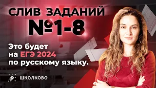 Слив заданий №1-8. Это будет на ЕГЭ 2024 по русскому языку.