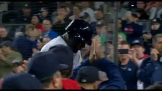 DAVID ORTIZ - Gets Standing Ovation at YANKEE STADIUM (final game)