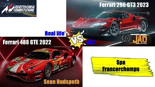Assetto Corsa Competizione - FERRARI GTE 2022 vs FERRARI 296 GT3 2023 - Spa Francorchamps