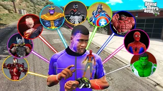 Franklin Try New Avengers Ben 10 Watch And Become Superhero in GTA 5!