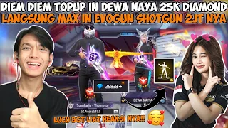 REAKSI NAYYA GUA TOPUPIN AKUN FFNYA 25K DIAMOND! LANGSUNG MAX IN EVO GUN SG2 2 JUTA😱