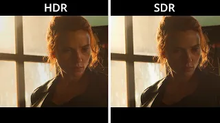 Black Widow HDR vs SDR Comparison (HDR version)