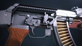 How an AK-47 Works  AKM,SCARL 3D ANIMATION