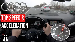 🏁2015 AUDI Q5 3.0 TDI 0-100 & TOP SPEED ON GERMAN AUTOBAHN