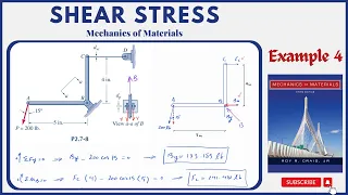 Shear Stress Example 4 - Mechanics of Materials