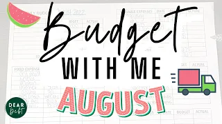 AUGUST 2022 BUDGET WITH ME! We're MOVING and NO Mortgage Payment!