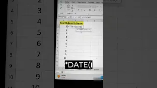 Excel Trick ‼️ Convert Month Numbers Into Month Names In Excel😍 #shorts #excel #exceltutorials #tips