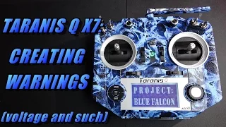 Taranis Q X7: Creating Warnings & Switch Sounds (for voltage, alt, and more