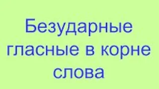 Проверяемые и непроверяемые  гласные в корнях слов.  Безударные гласные в корне слова.