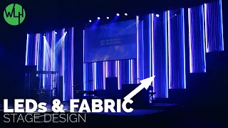 RGBW LED Tape & Fabric Church Stage Design Idea