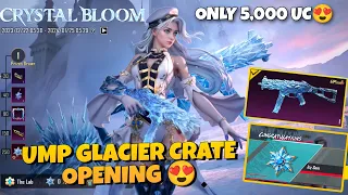 😍Only 5,000 UC | UMP Glacier Crate Opening | ump glacier bgmi crate opening