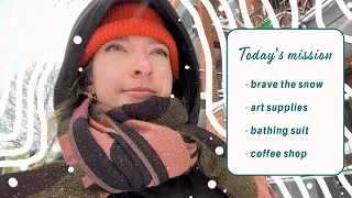 artist vlog 24 ⚐ braving the cold to get new art supplies!