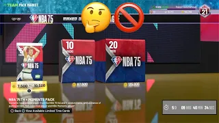 2k22 MYTEAM 270,000 VC NBA 75th PACK BOX OPENING AND PACK OPENING (Box Is Decent/ Packs TRASH)