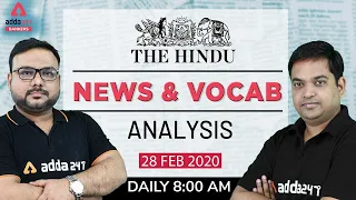 8 AM - The Hindu News And Vocab Analysis | 28 Feb 2020 | The Hindu Newspaper Analysis