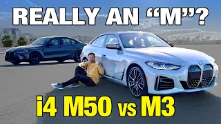 BMW i4 M50 vs. BMW M3 | Can the Electric i4 Outperform the M3? | Price, 0-60, Range & More