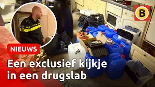 POLITIE geeft rondleiding door groot DRUGSLAB in Hapert | Omroep Brabant