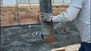 Using/Sucking sponge ball to clean/remove the remaing concrete inside the pipe #putzmeister