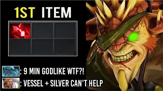 9 Min Godlike First Item Bloodstone Bristleback vs Silver Edge + Vessel 1v5 Can't Stop Him Dota 2