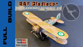 Full Build - HobbyBoss Gloster Gladiator in 1:72 Scale