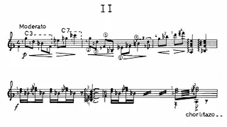 Cláudio Santoro: Two Preludes for Guitar (Score video)