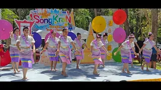 Thai dancers at celebrating the 2024 Thailand New Year - April 14th 2024