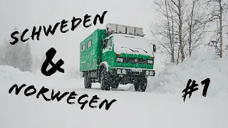 With the camper to the polar circle in winter - start of our journey: Sweden and Norway | #1
