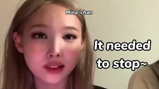 nayeon *addressing* the tzuyu incident in the past