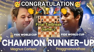 SELAMAT 👏👏🥳🥳 !! Magnus Carlsen Juara Fide World Cup 2023 !!