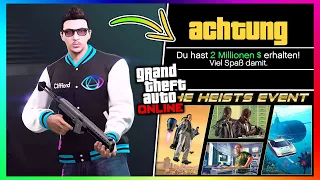 😍 2 MILLIONEN $ GESCHENKT + WINTER DLC RELEASE BEKANNT + HEIST EVENT in GTA Online! | GTA 5 News 😍