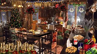 CHRISTMAS AT THE BURROW🎄[5 ROOMS]⚡️Harry Potter Inspired Ambience KITCHEN🍳FIREPLACE🔥FIREWORKS 🎆