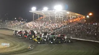 World of Outlaws NOS Energy Drink Sprint Cars 68th Gold Cup | UNBELIEVABLE FINISH A MAIN 0.050 SEC!!